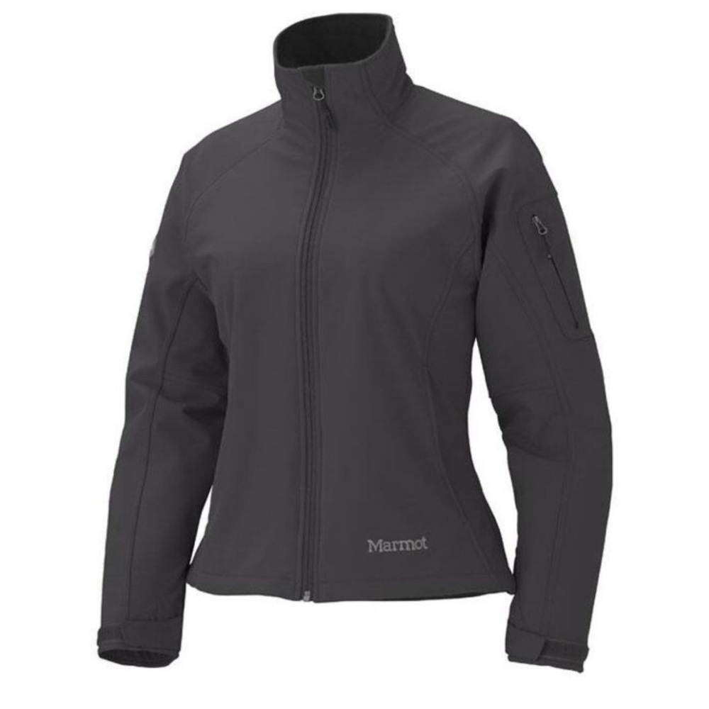 Marmot Women's Gravity Small Black Zip-up Wind Breaker Jacket Coat Lined War